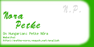 nora petke business card